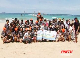 Devoted listeners have fun after planting the artificial coral reefs.